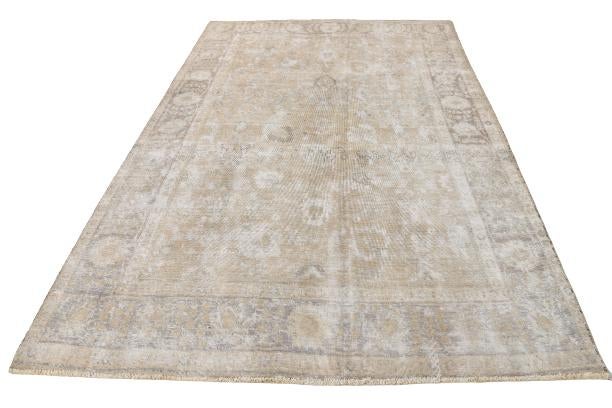 6' 3 x 9' 3 Hand Knotted Ultra Vintage Persian Wool Rug