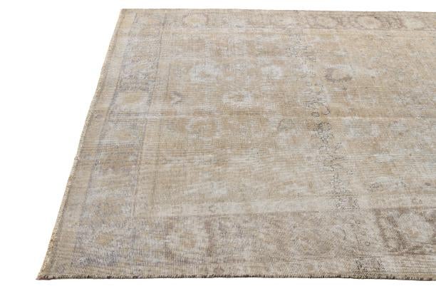 6' 3 x 9' 3 Hand Knotted Ultra Vintage Persian Wool Rug