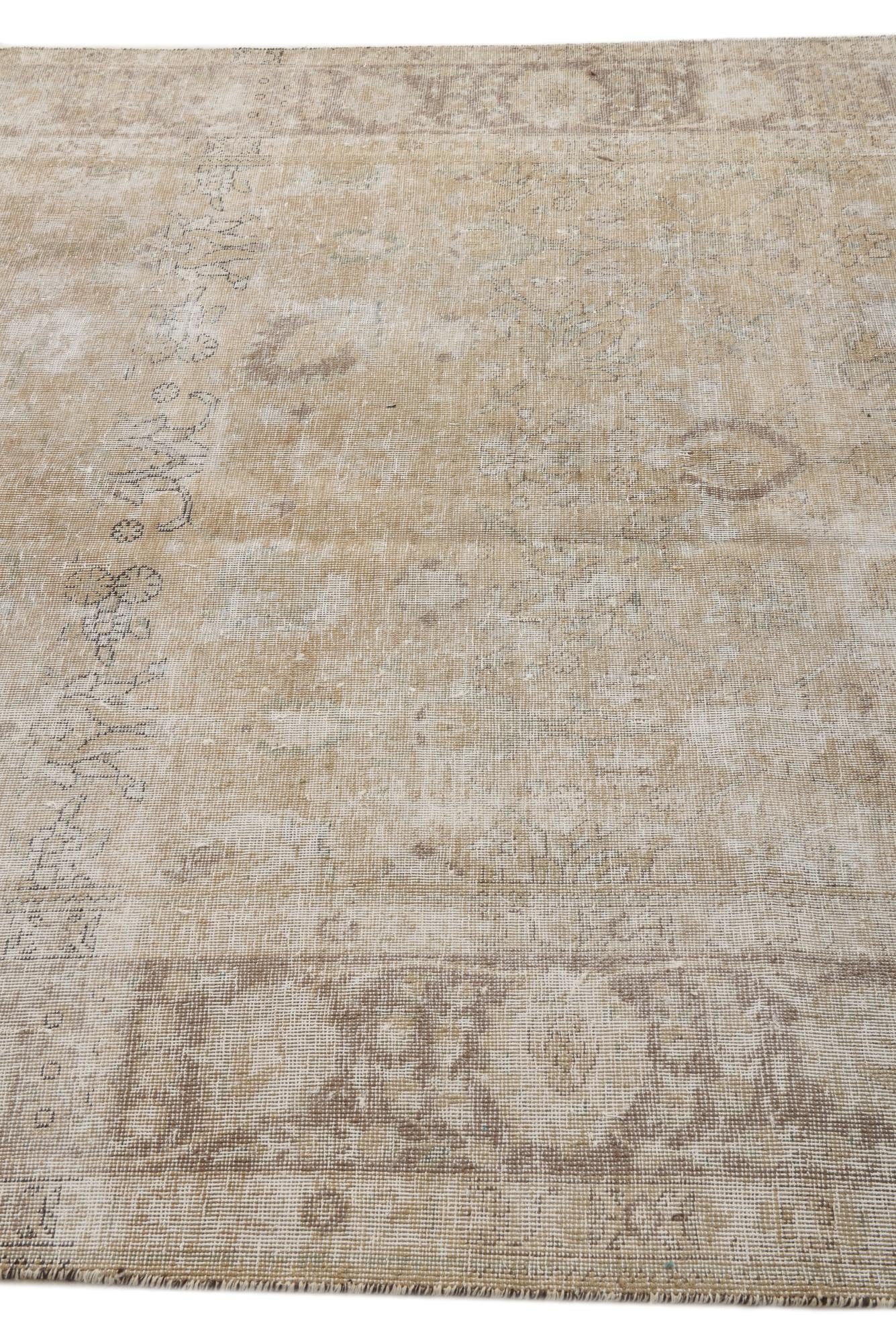 6' 3 x 9' 3 Hand Knotted Ultra Vintage Persian Wool Rug
