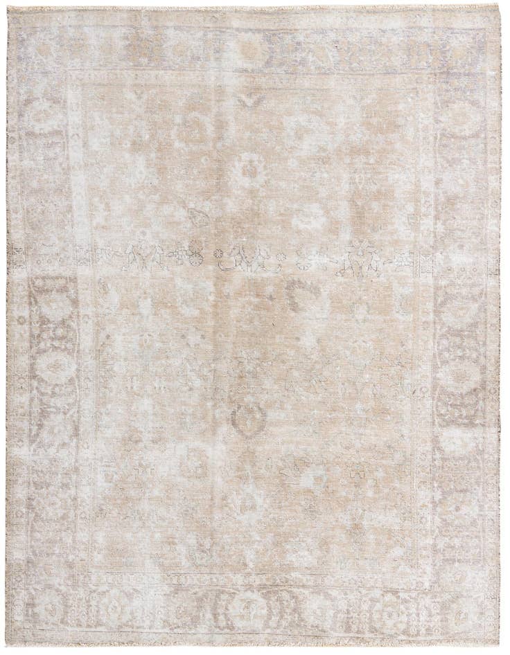 Detail image of 6' 3 x 9' 3 Hand Knotted Ultra Vintage Persian Wool Rug