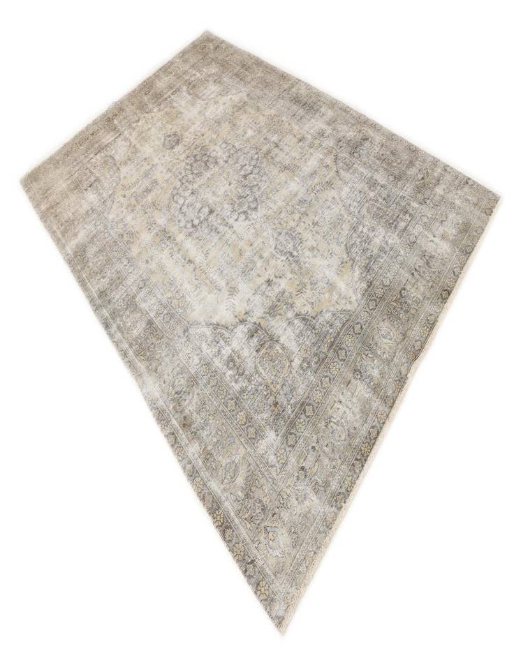 Detail image of 6' 8 x 10' 2  Hand Knotted Ultra Vintage Persian Wool Rug