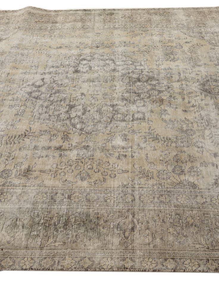 Detail image of 6' 8 x 10' 2  Hand Knotted Ultra Vintage Persian Wool Rug