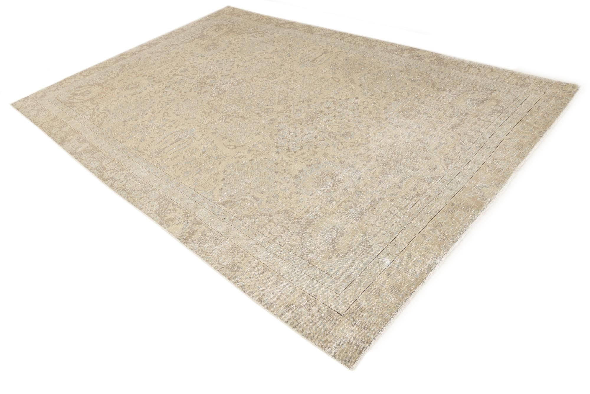 7' 8 x 11' 10 Hand Knotted Ultra Vintage Persian Wool Rug