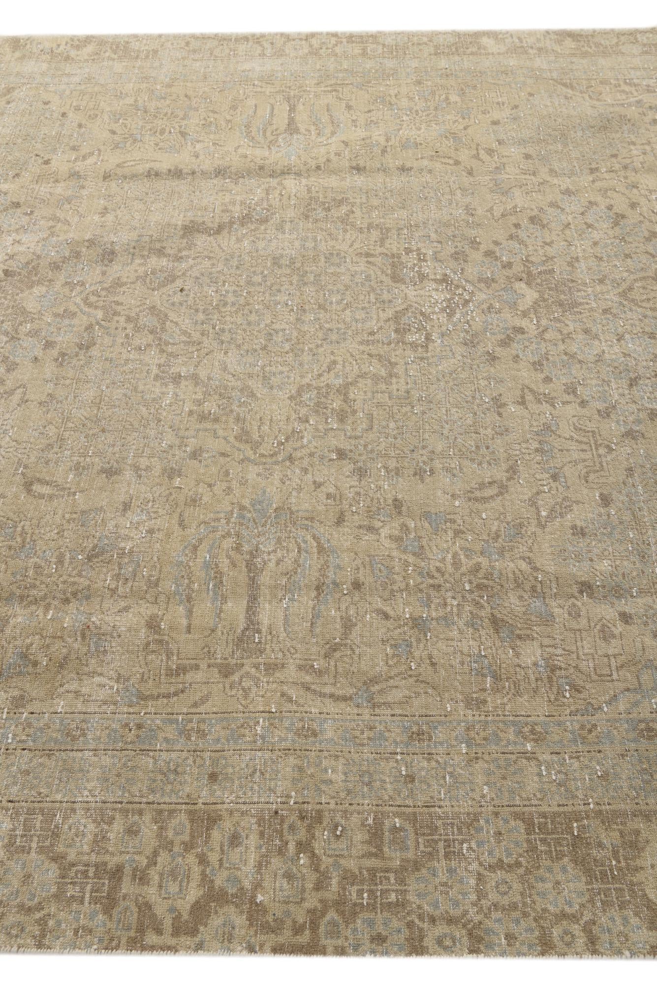 7' 8 x 11' 10 Hand Knotted Ultra Vintage Persian Wool Rug