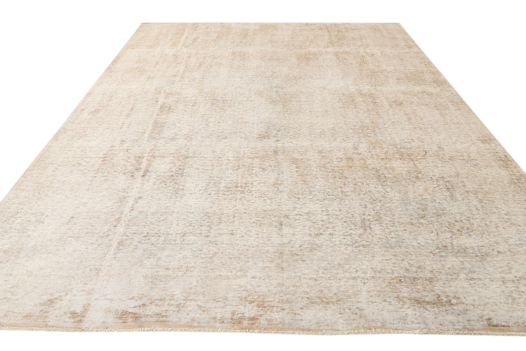 9' 8 x 12' 7 Hand Knotted Ultra Vintage Persian Wool Rug