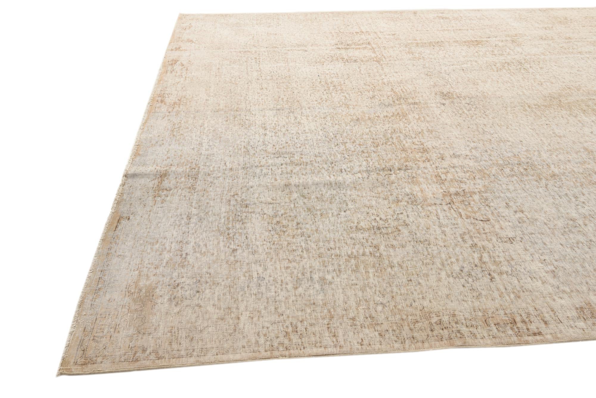 9' 8 x 12' 7 Hand Knotted Ultra Vintage Persian Wool Rug