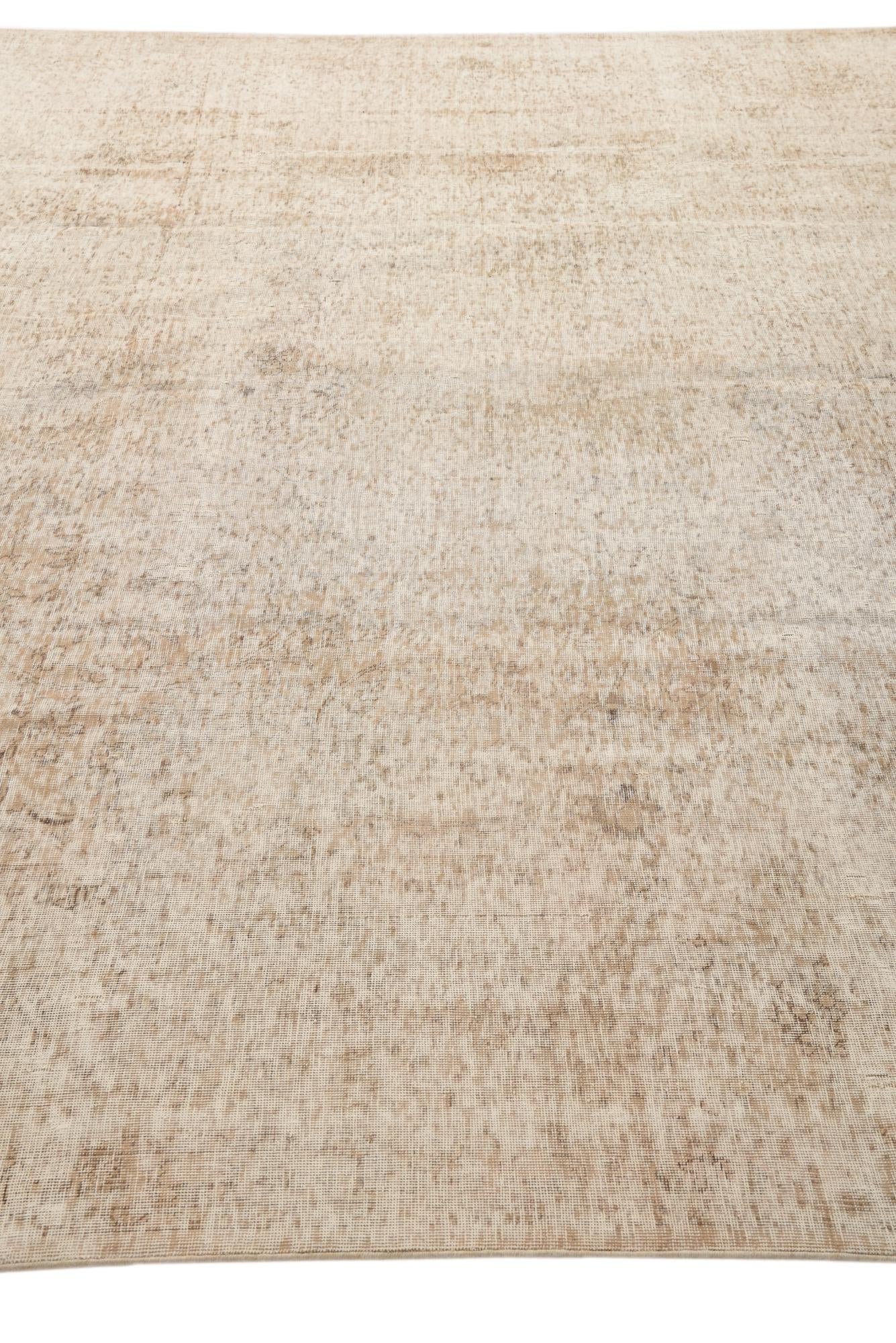 9' 8 x 12' 7 Hand Knotted Ultra Vintage Persian Wool Rug