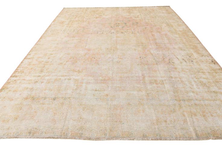 Detail image of 9' 10 x 12' 10 Hand Knotted Ultra Vintage Persian Wool Rug
