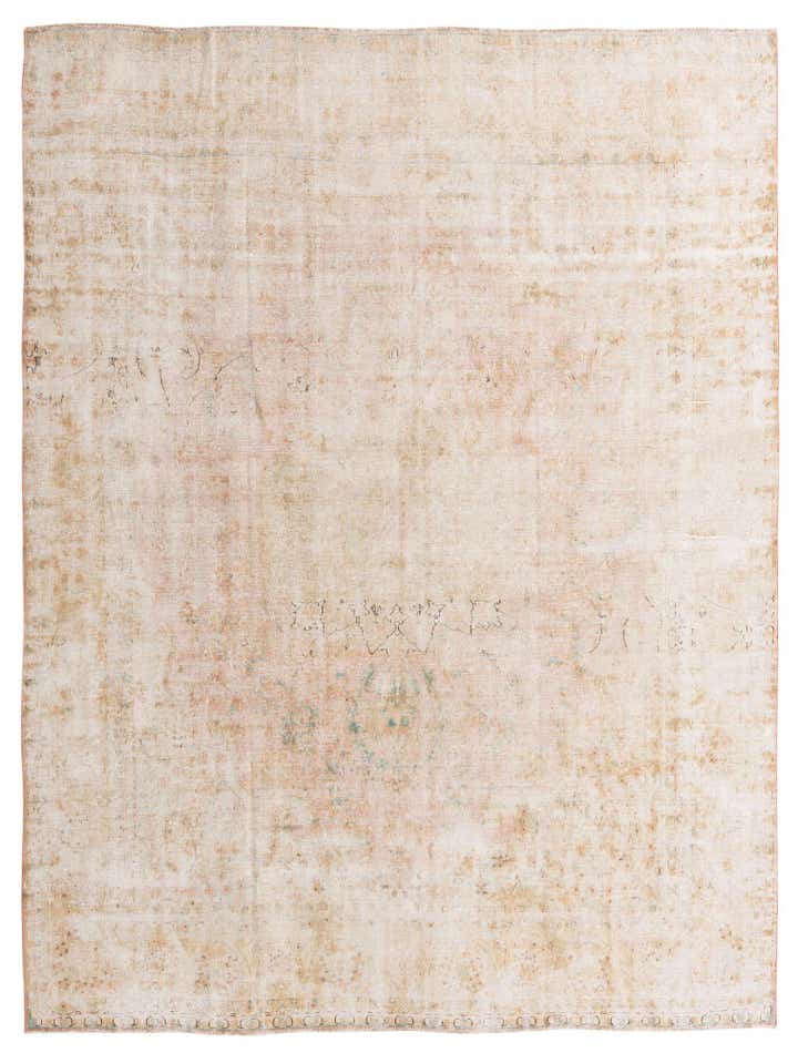 9' 10 x 12' 10 Hand Knotted Ultra Vintage Persian Wool Rug
