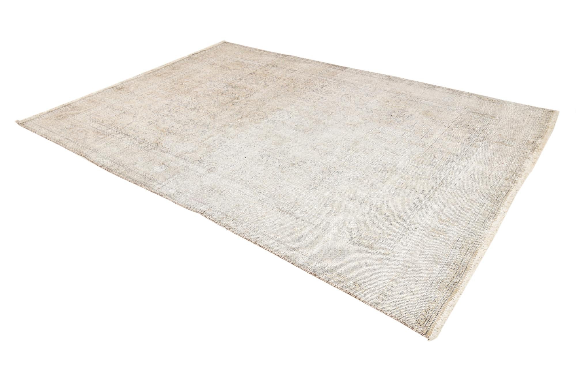 8' x 11' 5 Hand Knotted Ultra Vintage Persian Wool Rug