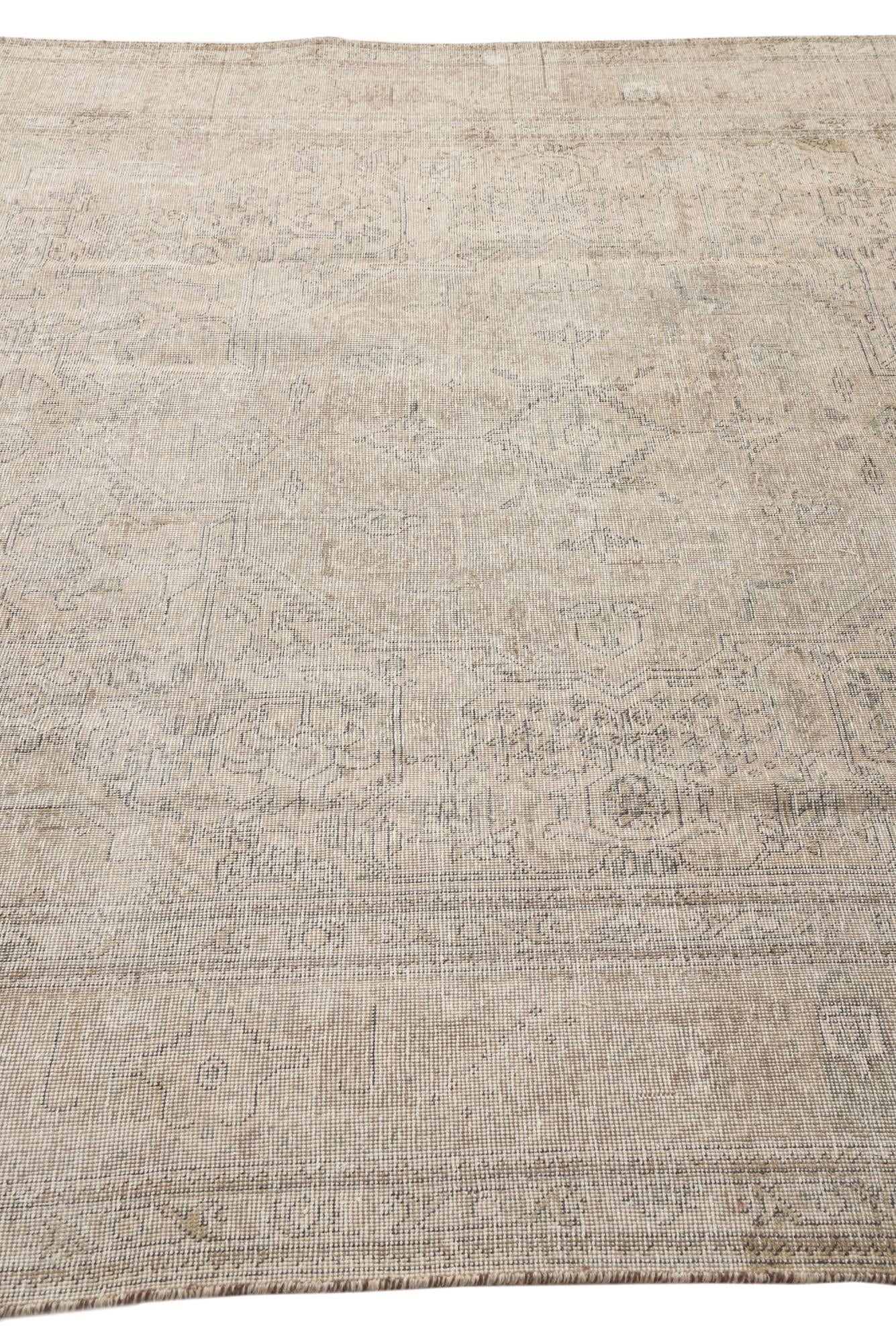 8' x 11' 5 Hand Knotted Ultra Vintage Persian Wool Rug