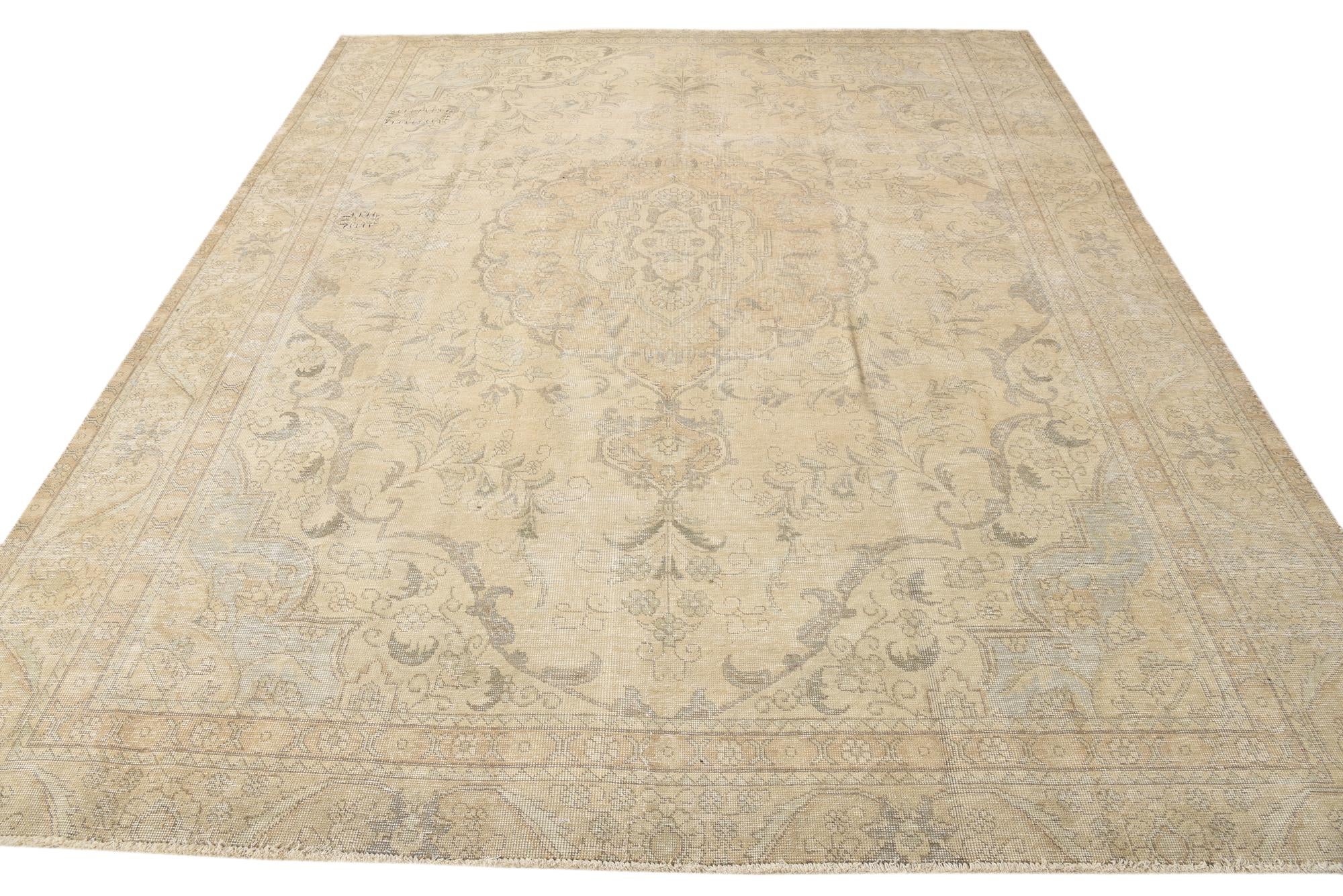 8' 9 x 11' 2 Hand Knotted Ultra Vintage Persian Wool Rug