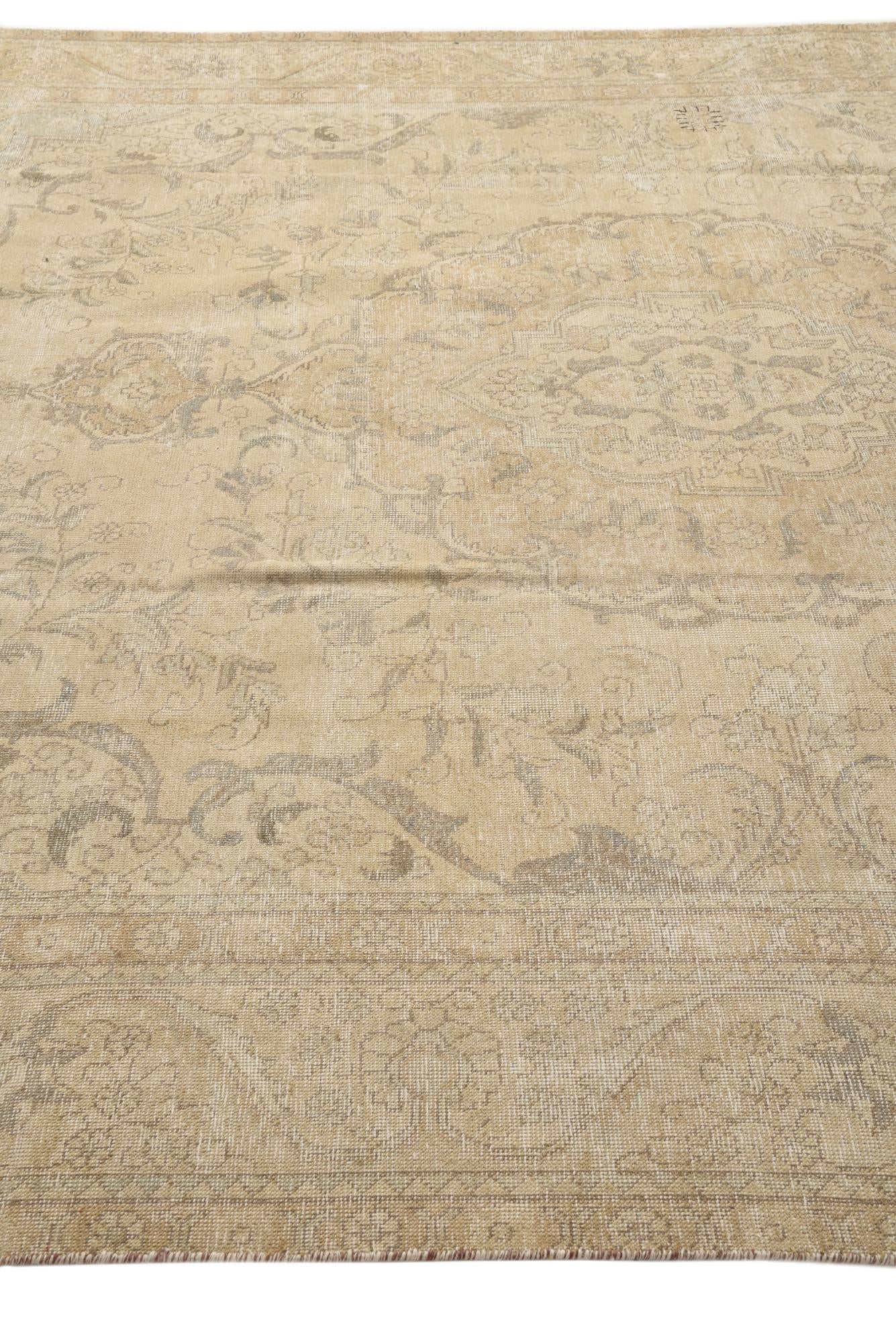 8' 9 x 11' 2 Hand Knotted Ultra Vintage Persian Wool Rug