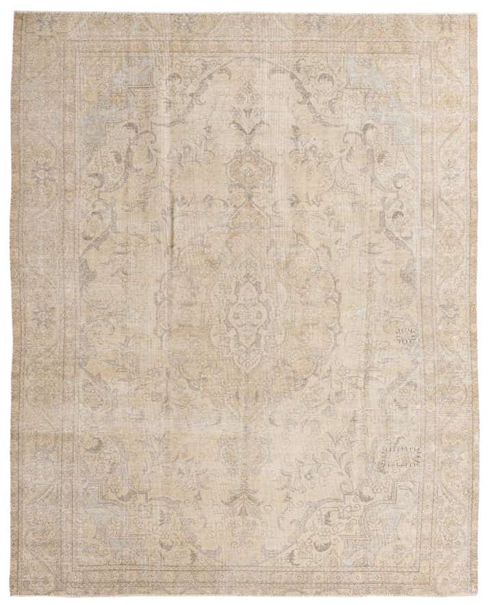 8' 9 x 11' 2 Hand Knotted Ultra Vintage Persian Wool Rug