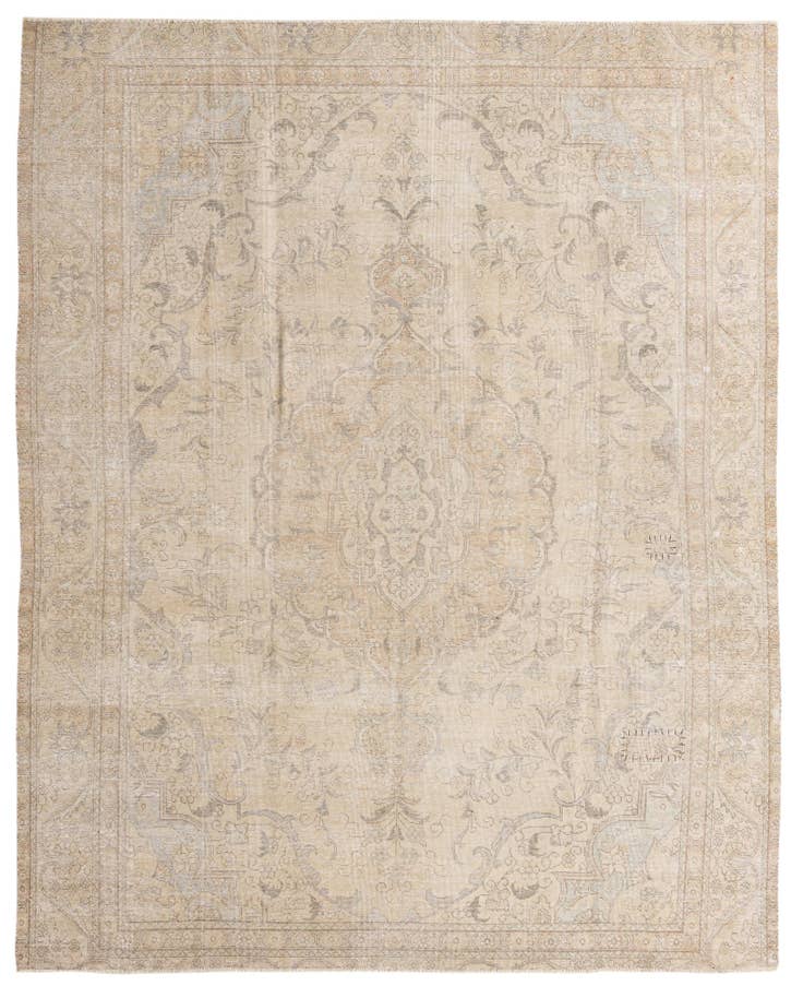 Detail image of 8' 9 x 11' 2 Hand Knotted Ultra Vintage Persian Wool Rug