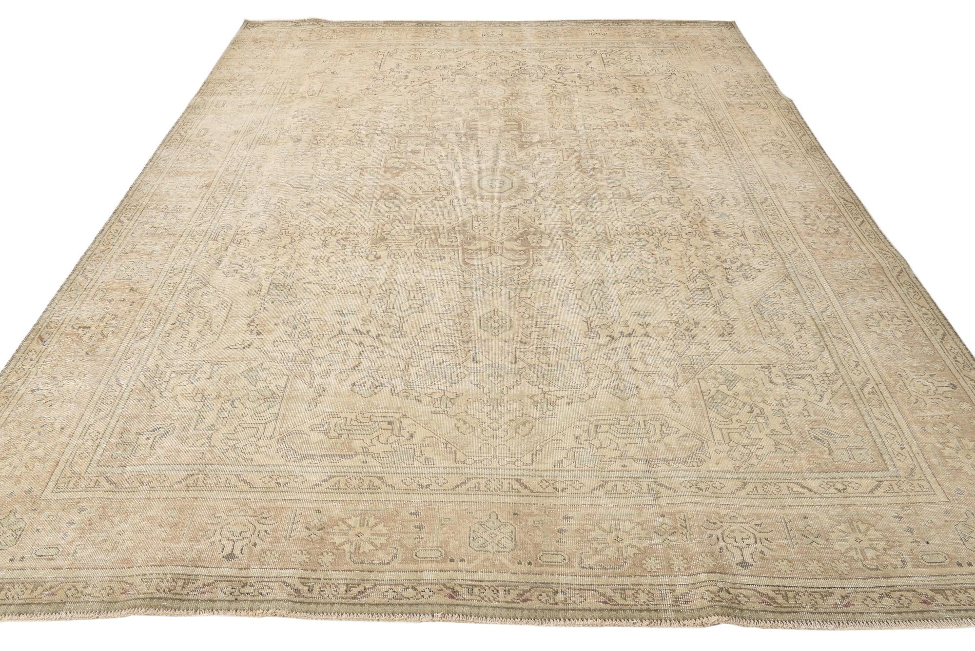 8' 2 x 11' Hand Knotted Ultra Vintage Persian Wool Rug