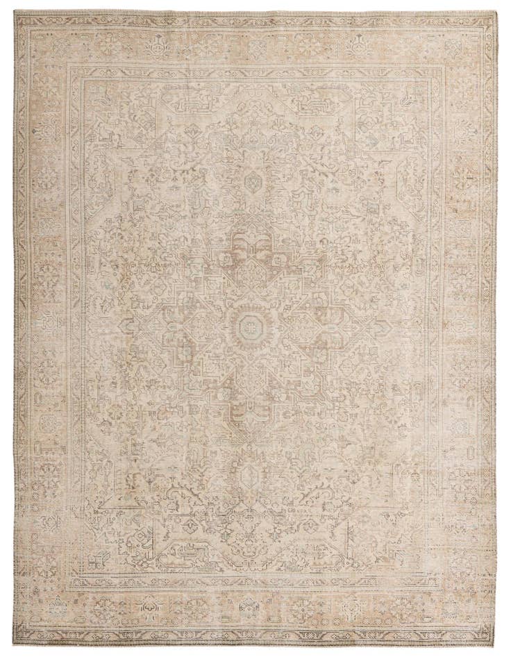 Detail image of 8' 2 x 11' Hand Knotted Ultra Vintage Persian Wool Rug