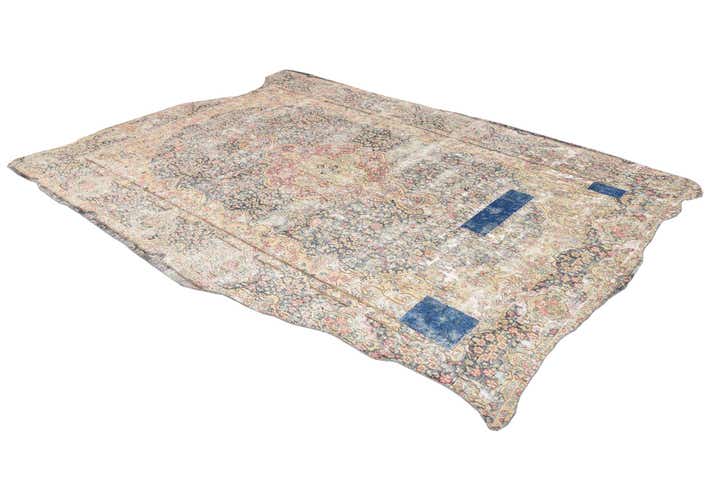 8' x 11' 7 Hand Knotted Ultra Vintage Persian Wool Rug