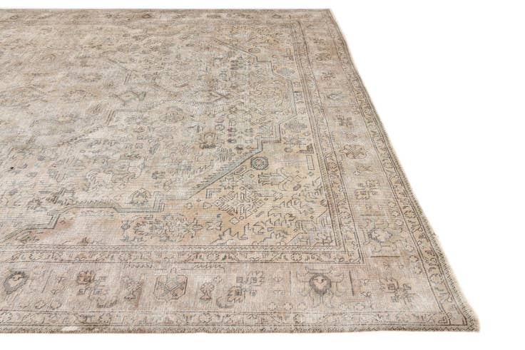 Detail image of 9' 8 x 12' 9 Hand Knotted Ultra Vintage Persian Wool Rug