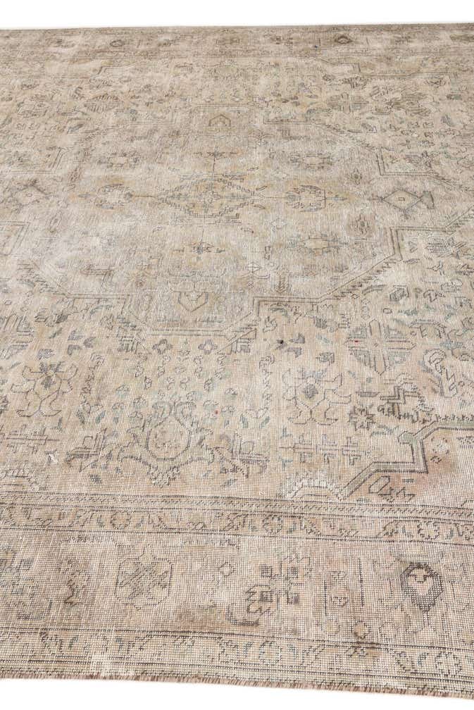 9' 8 x 12' 9 Hand Knotted Ultra Vintage Persian Wool Rug