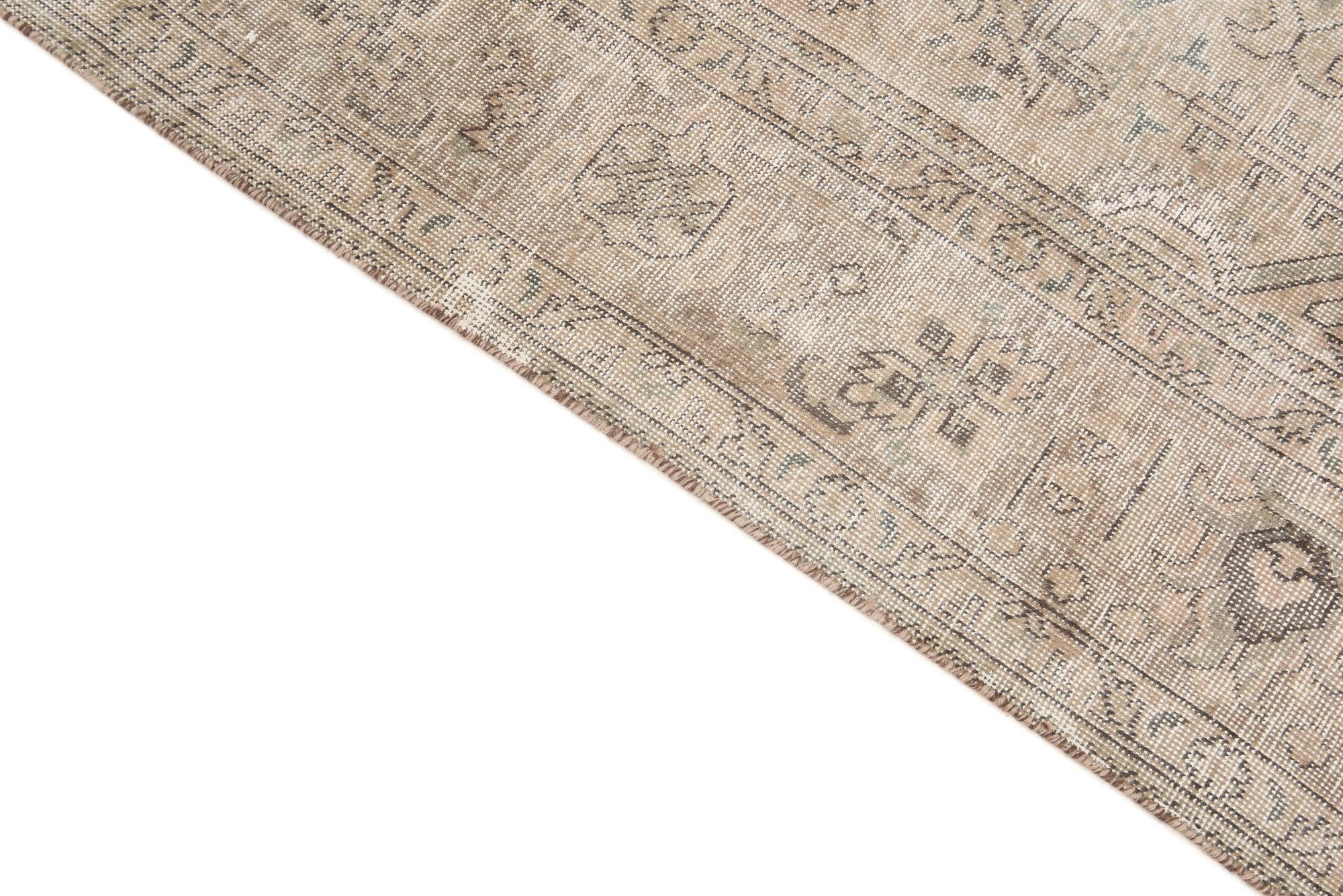 9' 8 x 12' 9 Hand Knotted Ultra Vintage Persian Wool Rug