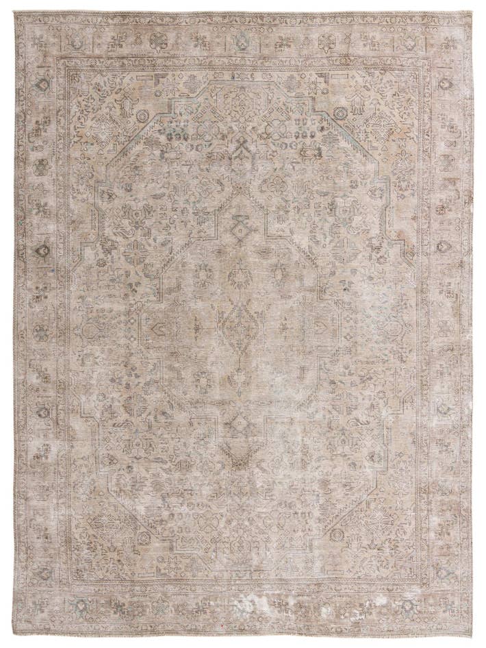 Detail image of 9' 8 x 12' 9 Hand Knotted Ultra Vintage Persian Wool Rug