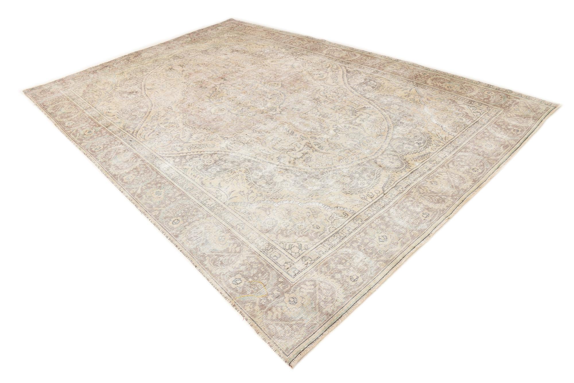 8' 10 x 12' 7 Hand Knotted Ultra Vintage Persian Wool Rug