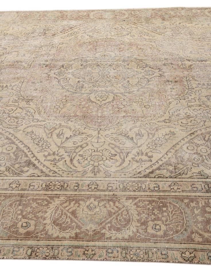 Detail image of 8' 10 x 12' 7  Hand Knotted Ultra Vintage Persian Wool Rug