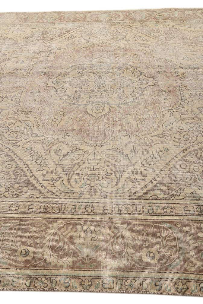 8' 10 x 12' 7 Hand Knotted Ultra Vintage Persian Wool Rug