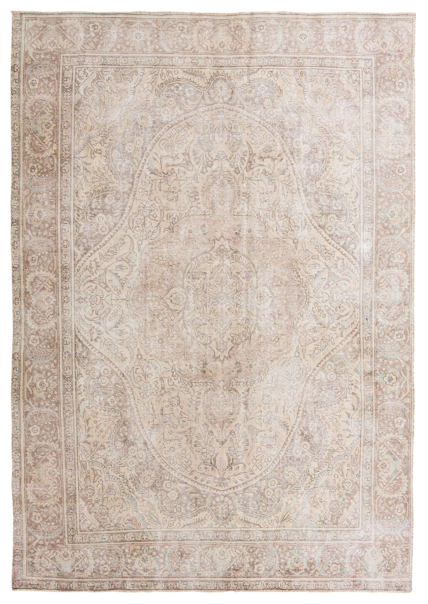 8' 10 x 12' 7 Hand Knotted Ultra Vintage Persian Wool Rug