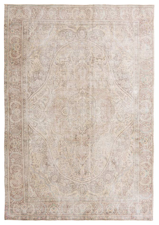 Detail image of 8' 10 x 12' 7 Hand Knotted Ultra Vintage Persian Wool Rug