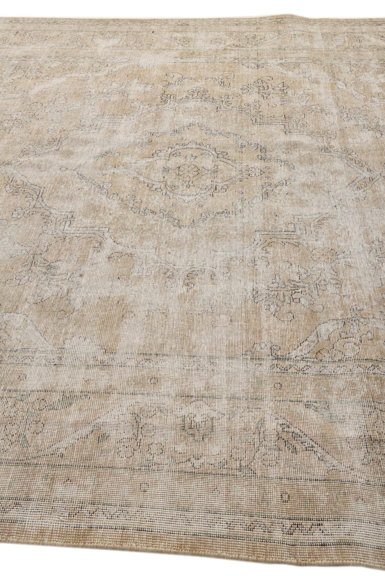 8' 4 x 12' 6 Hand Knotted Ultra Vintage Persian Wool Rug