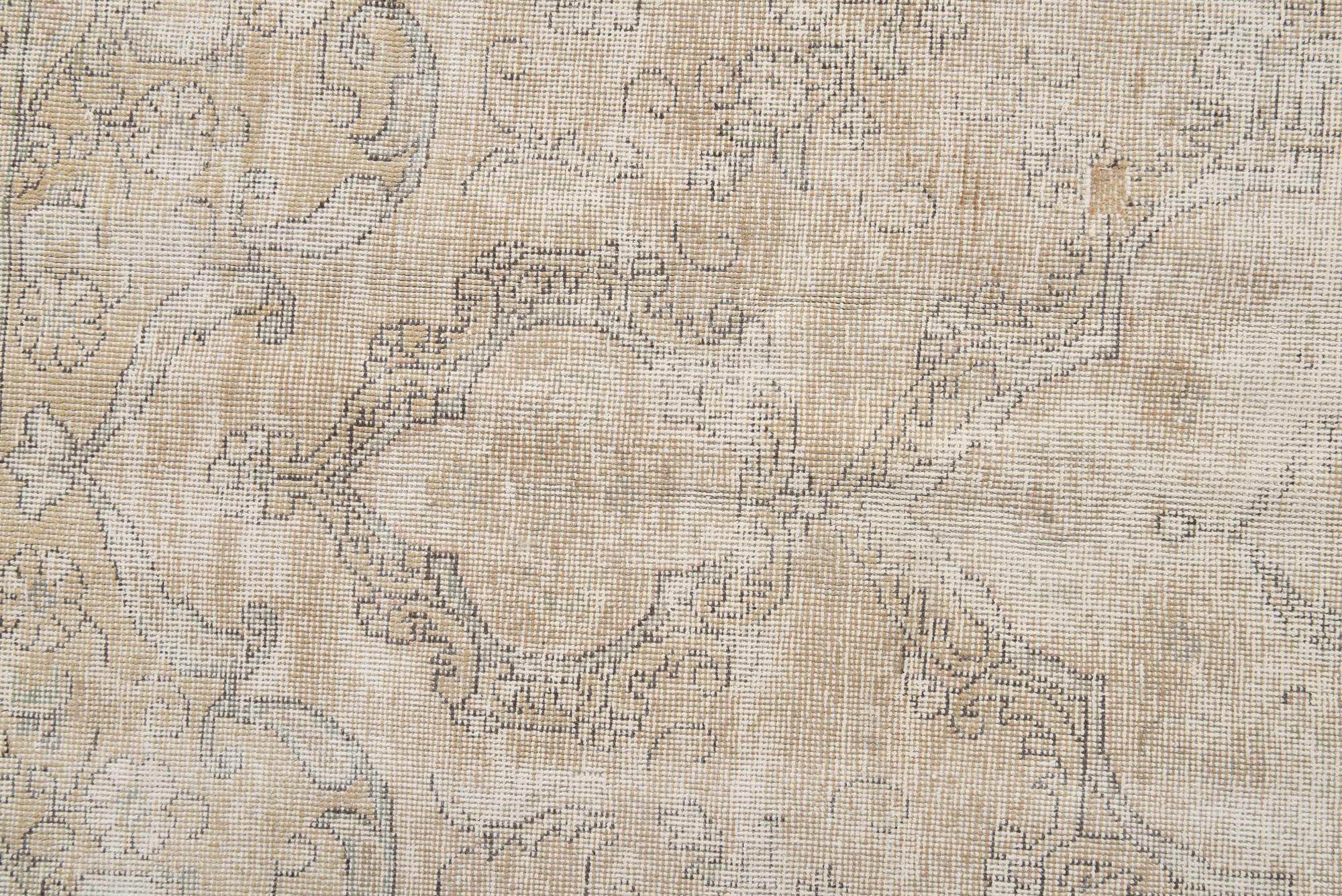 8' 4 x 12' 6 Hand Knotted Ultra Vintage Persian Wool Rug