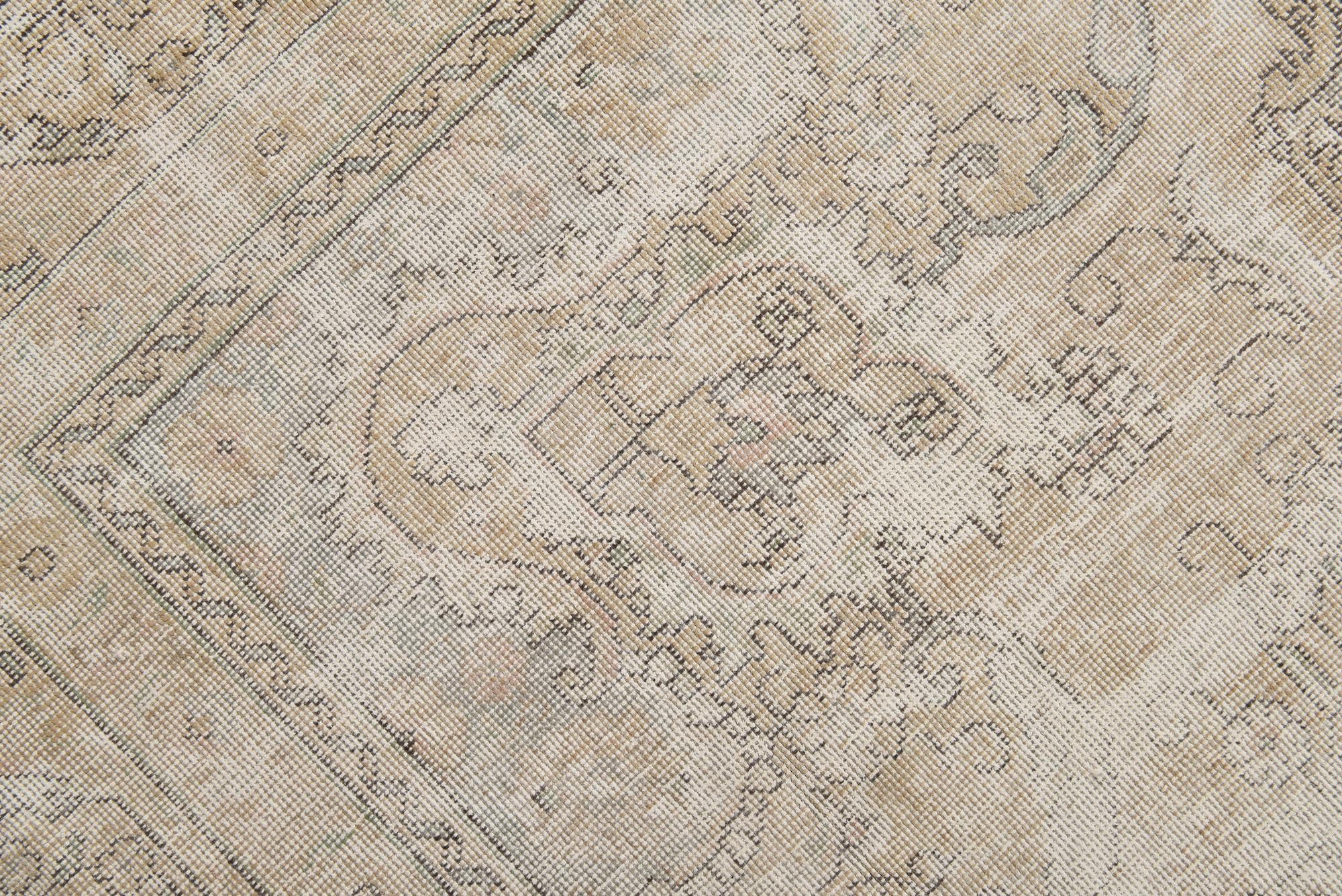 8' 4 x 12' 6 Hand Knotted Ultra Vintage Persian Wool Rug