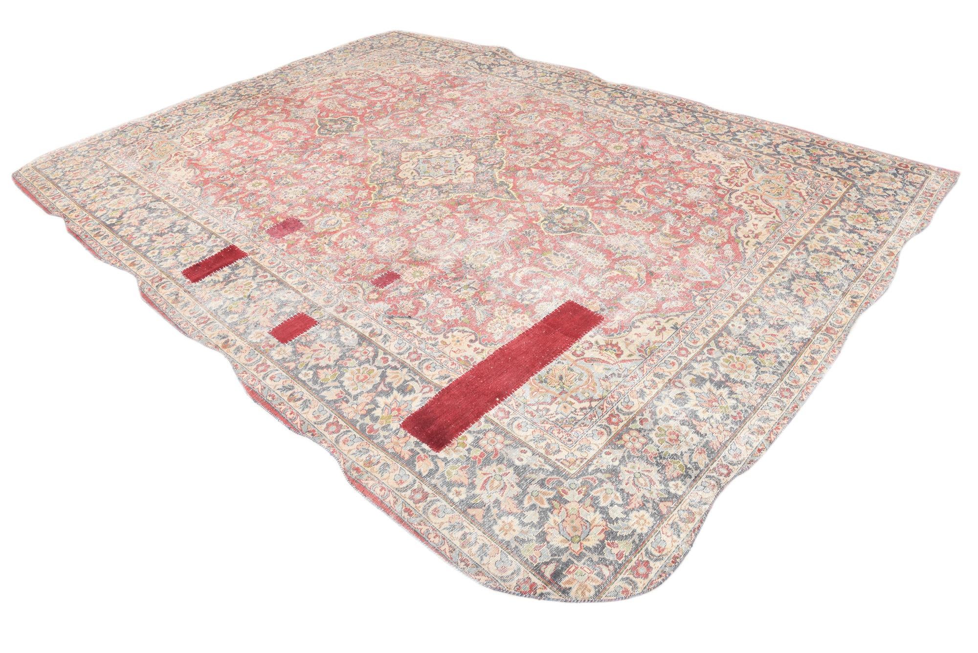 8' 5 x 12' 9 Hand Knotted Ultra Vintage Persian Wool Rug
