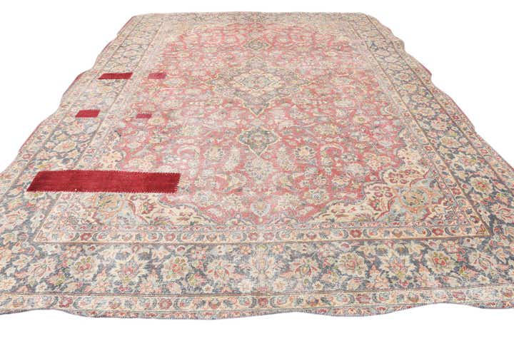 8' 5 x 12' 9 Hand Knotted Ultra Vintage Persian Wool Rug