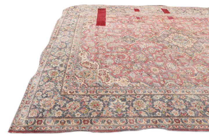 8' 5 x 12' 9 Hand Knotted Ultra Vintage Persian Wool Rug
