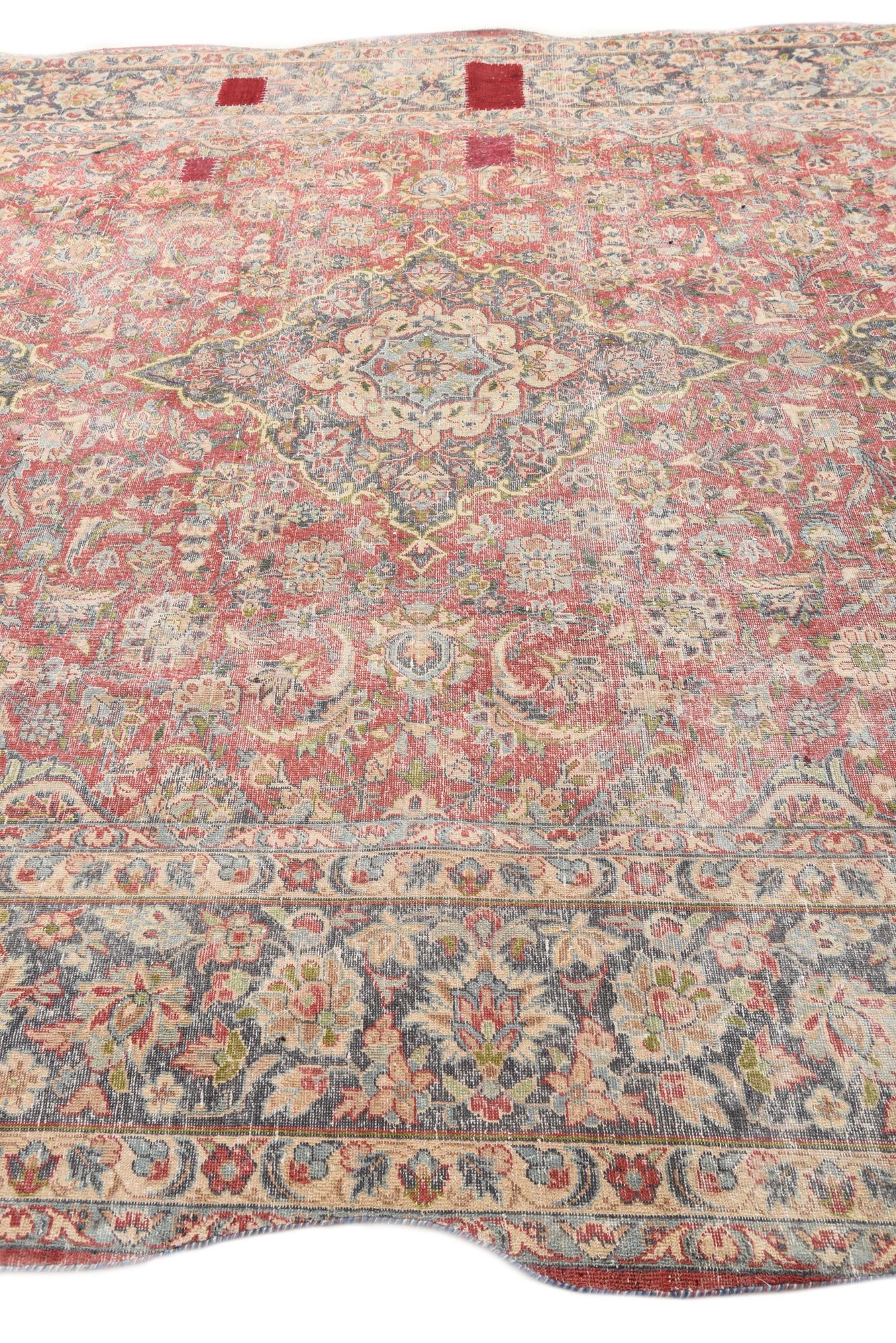 8' 5 x 12' 9 Hand Knotted Ultra Vintage Persian Wool Rug
