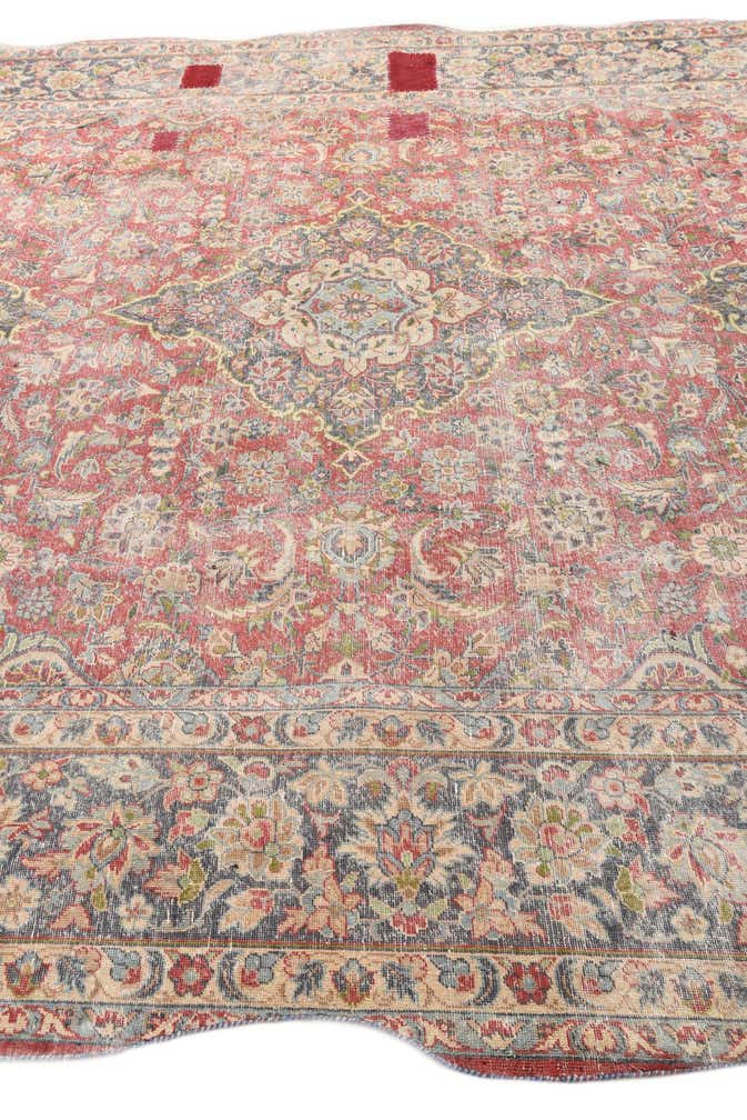 8' 5 x 12' 9 Hand Knotted Ultra Vintage Persian Wool Rug