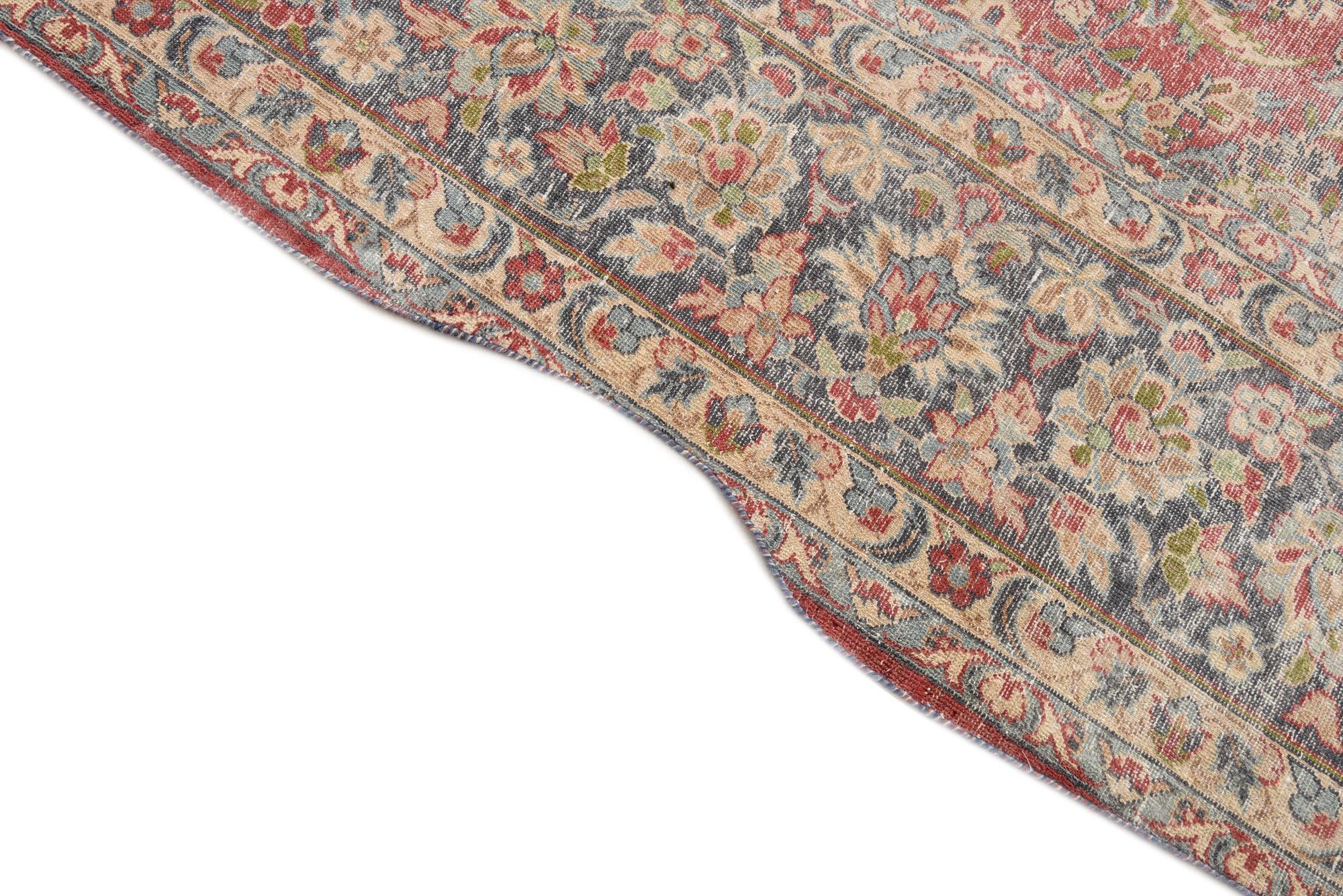 8' 5 x 12' 9 Hand Knotted Ultra Vintage Persian Wool Rug