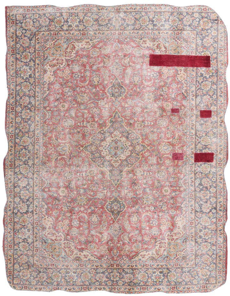 Detail image of 8' 5 x 12' 9 Hand Knotted Ultra Vintage Persian Wool Rug