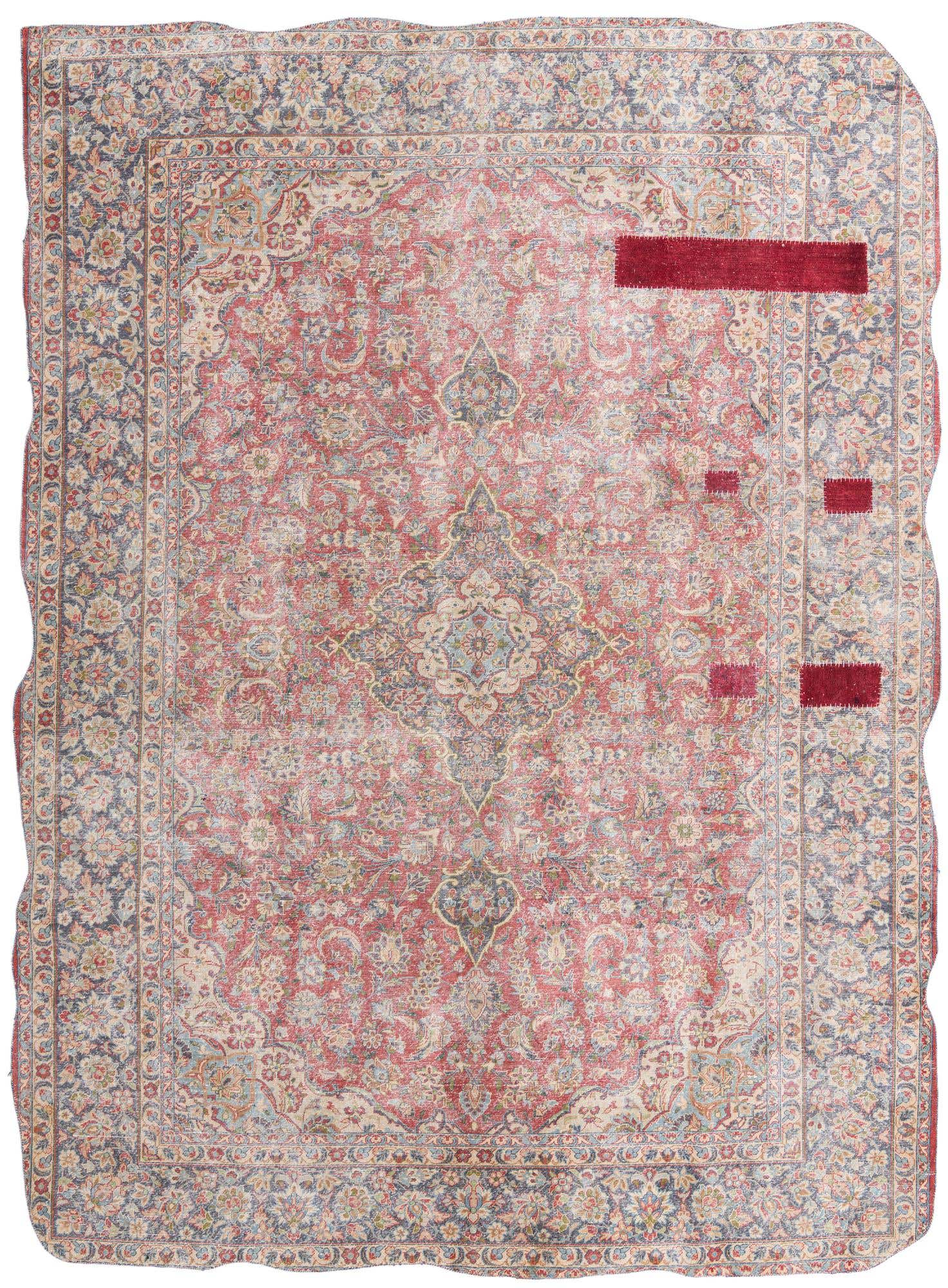 8' 5 x 12' 9 Hand Knotted Ultra Vintage Persian Wool Rug