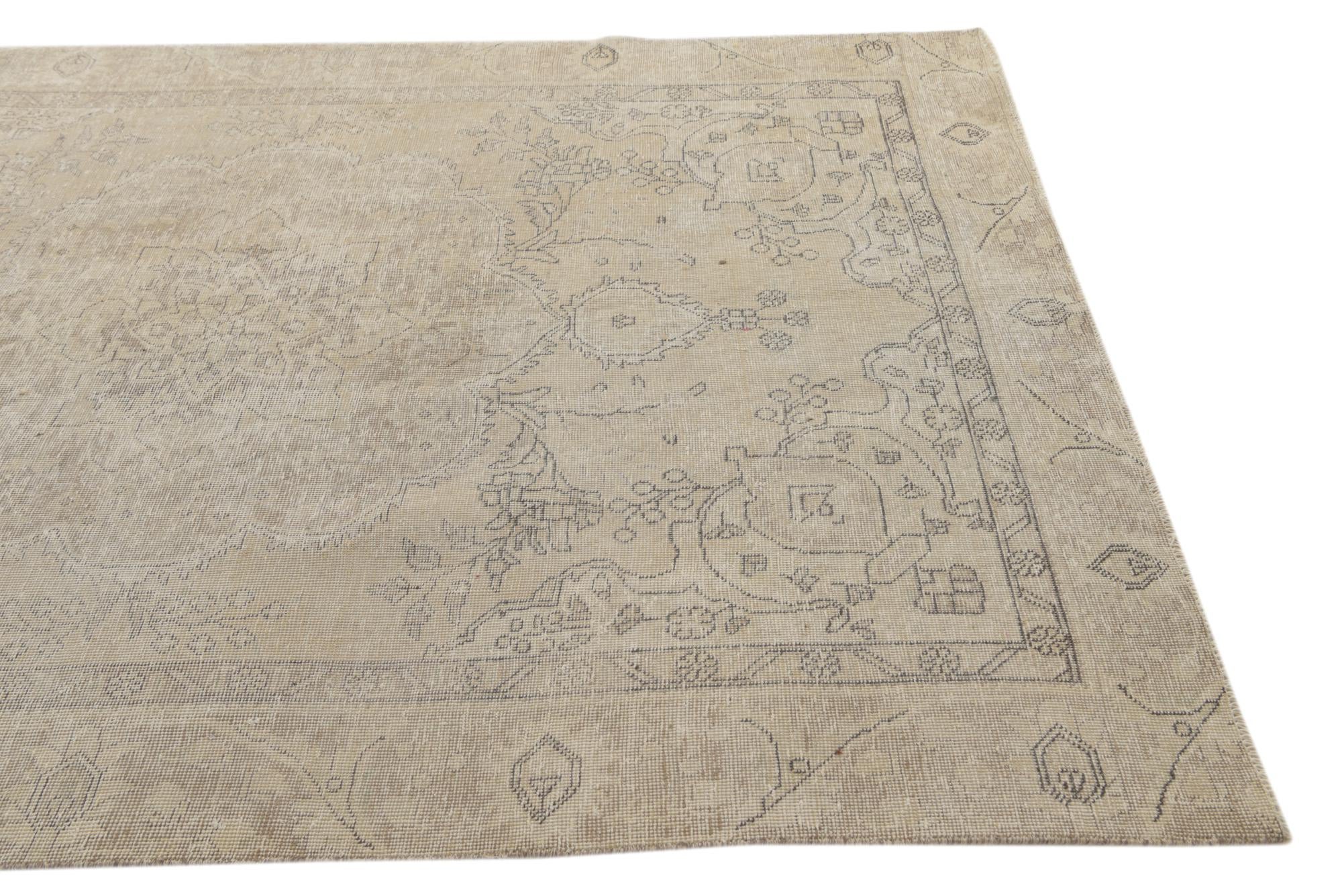 6' x 8' 8 Hand Knotted Ultra Vintage Persian Wool Rug