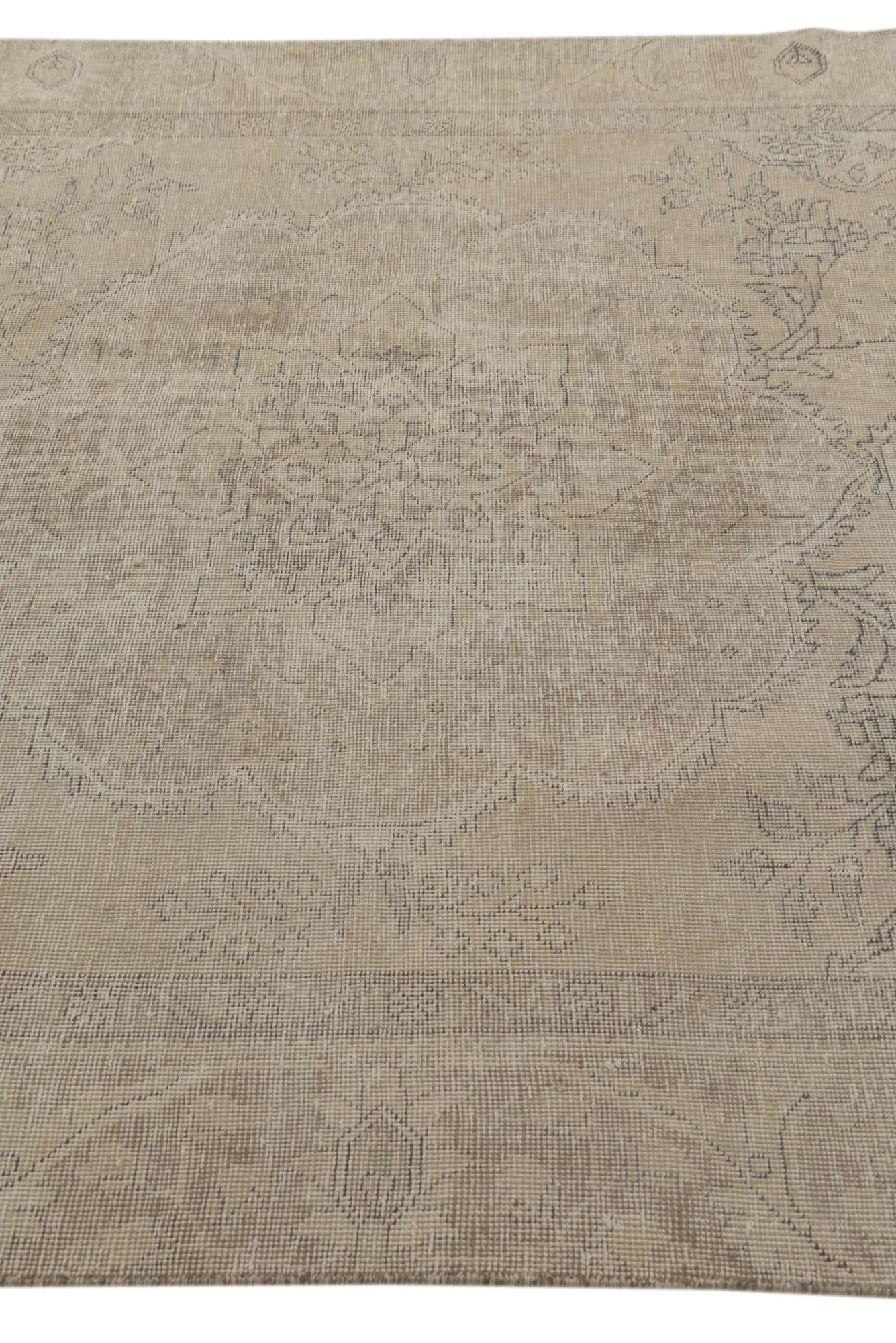 6' x 8' 8 Hand Knotted Ultra Vintage Persian Wool Rug