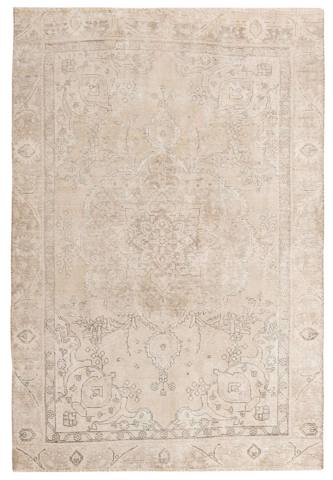 6' x 8' 8 Hand Knotted Ultra Vintage Persian Wool Rug