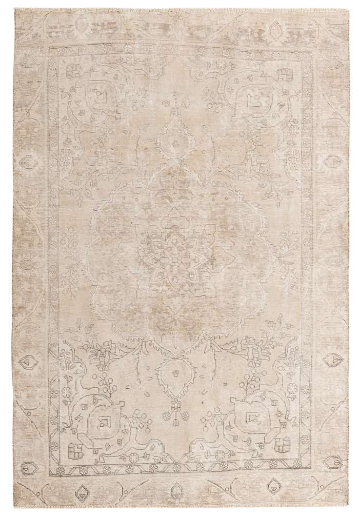 6' x 8' 8 Hand Knotted Ultra Vintage Persian Wool Rug