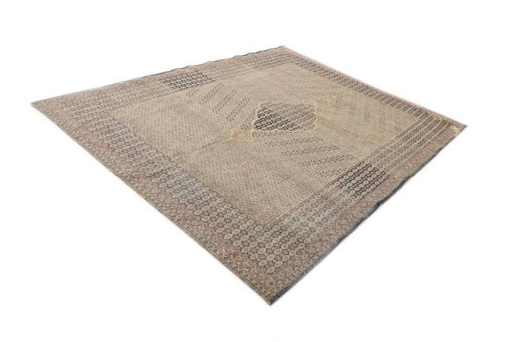 Detail image of 6' 10 x 9' 2 Hand Knotted Ultra Vintage Persian Wool Rug
