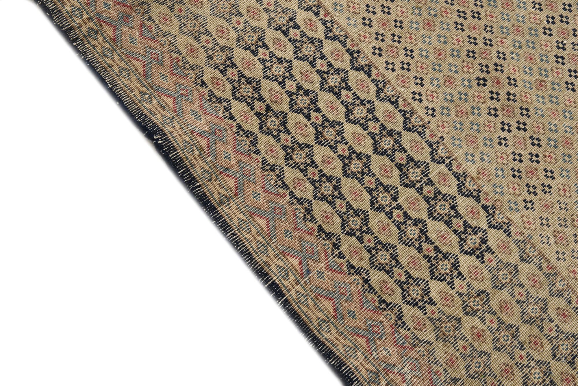 6' 10 x 9' 2 Hand Knotted Ultra Vintage Persian Wool Rug