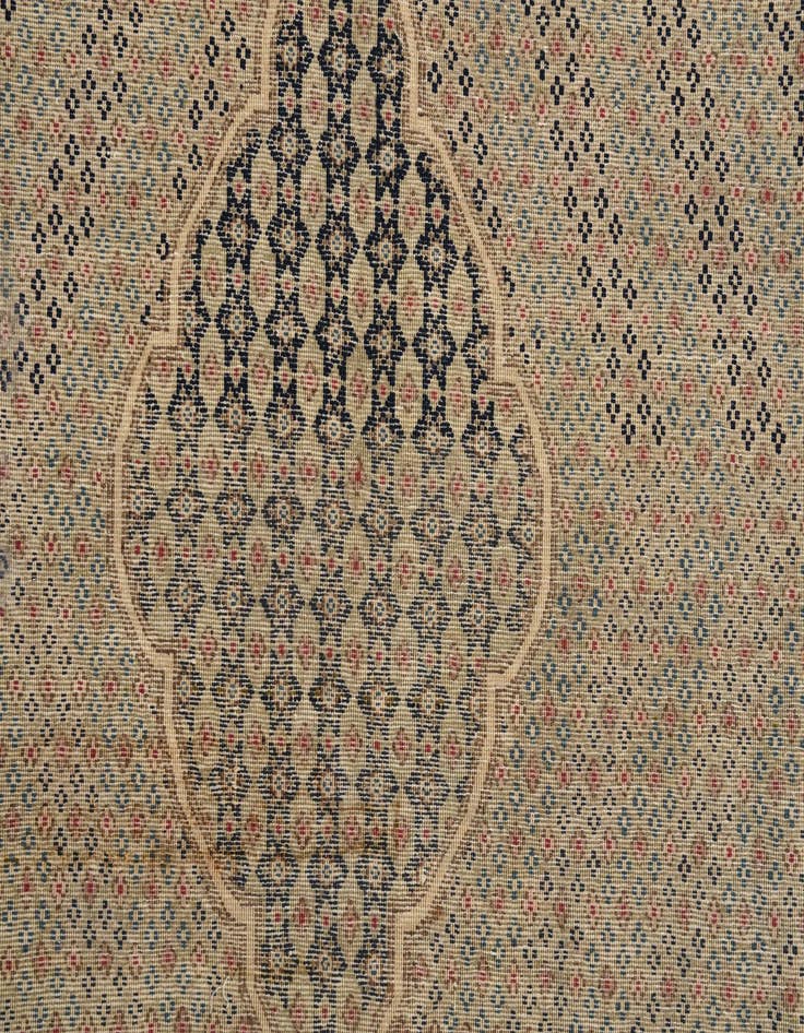 Detail image of 6' 10 x 9' 2  Hand Knotted Ultra Vintage Persian Wool Rug