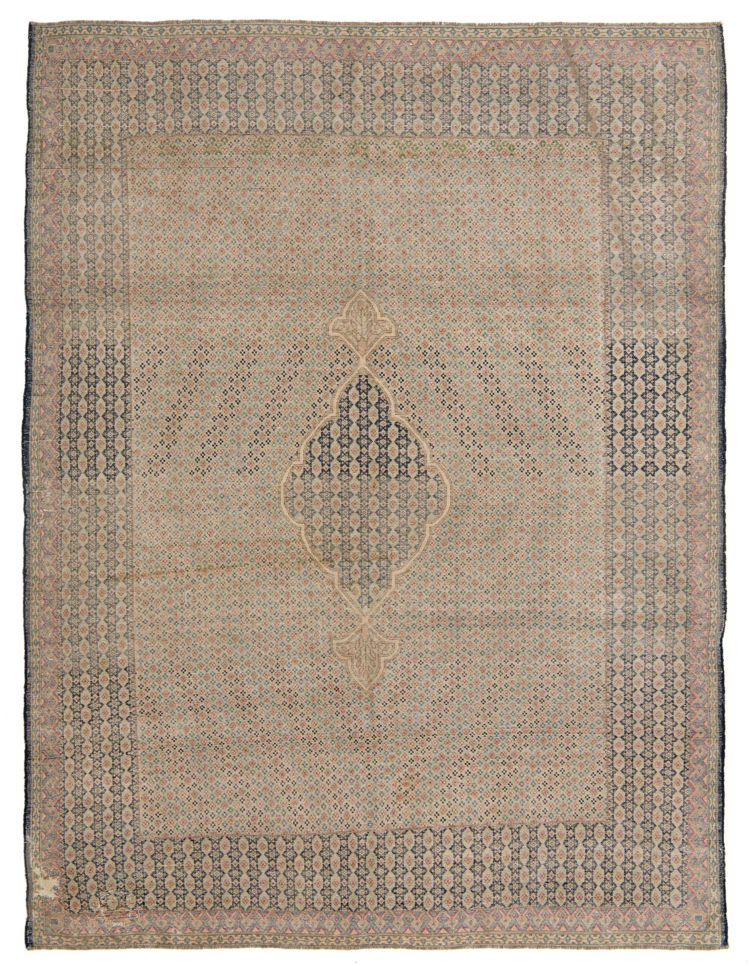 Primary image 6' 10 x 9' 2  Hand Knotted Ultra Vintage Persian Wool Rug